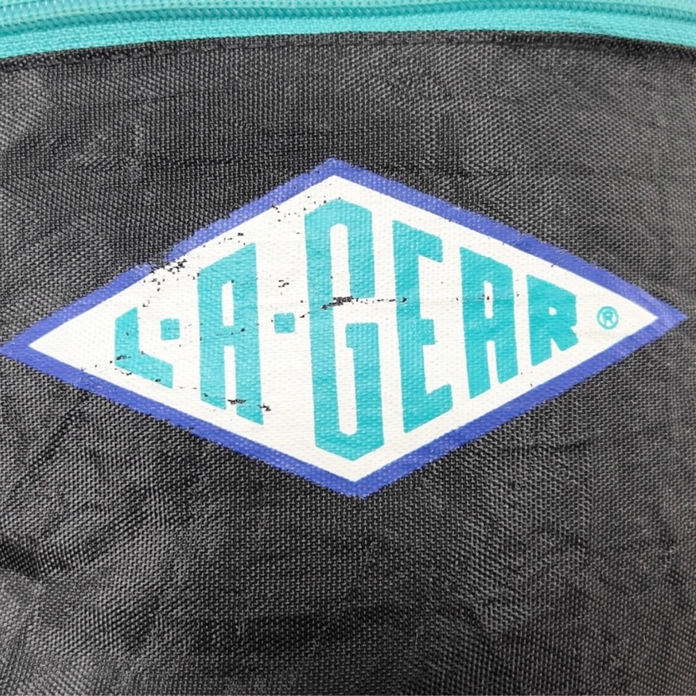 Vintage L.A. Gear Black and Teal Fanny Pack Belt Bag - Picture 8 of 14